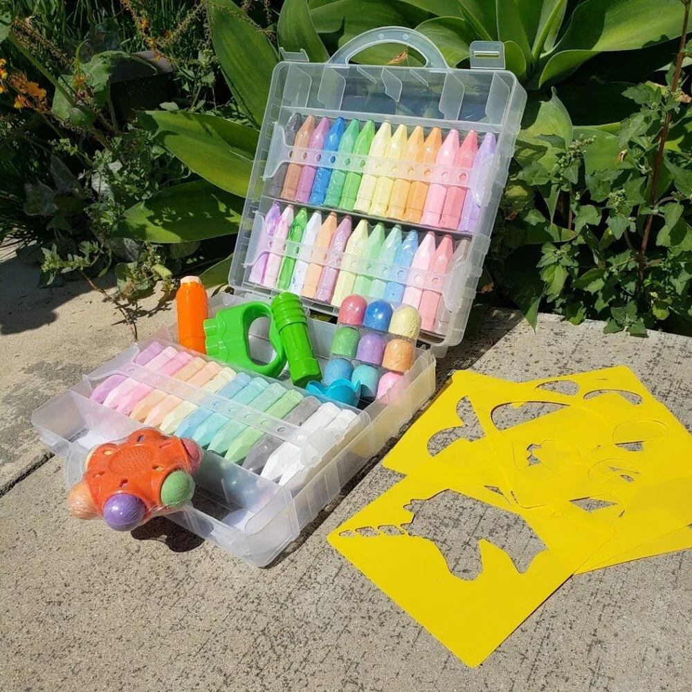 NEW 80 Piece Sidewalk Chalk Toddler School Supplies Arts and Crafts Art Supplies
